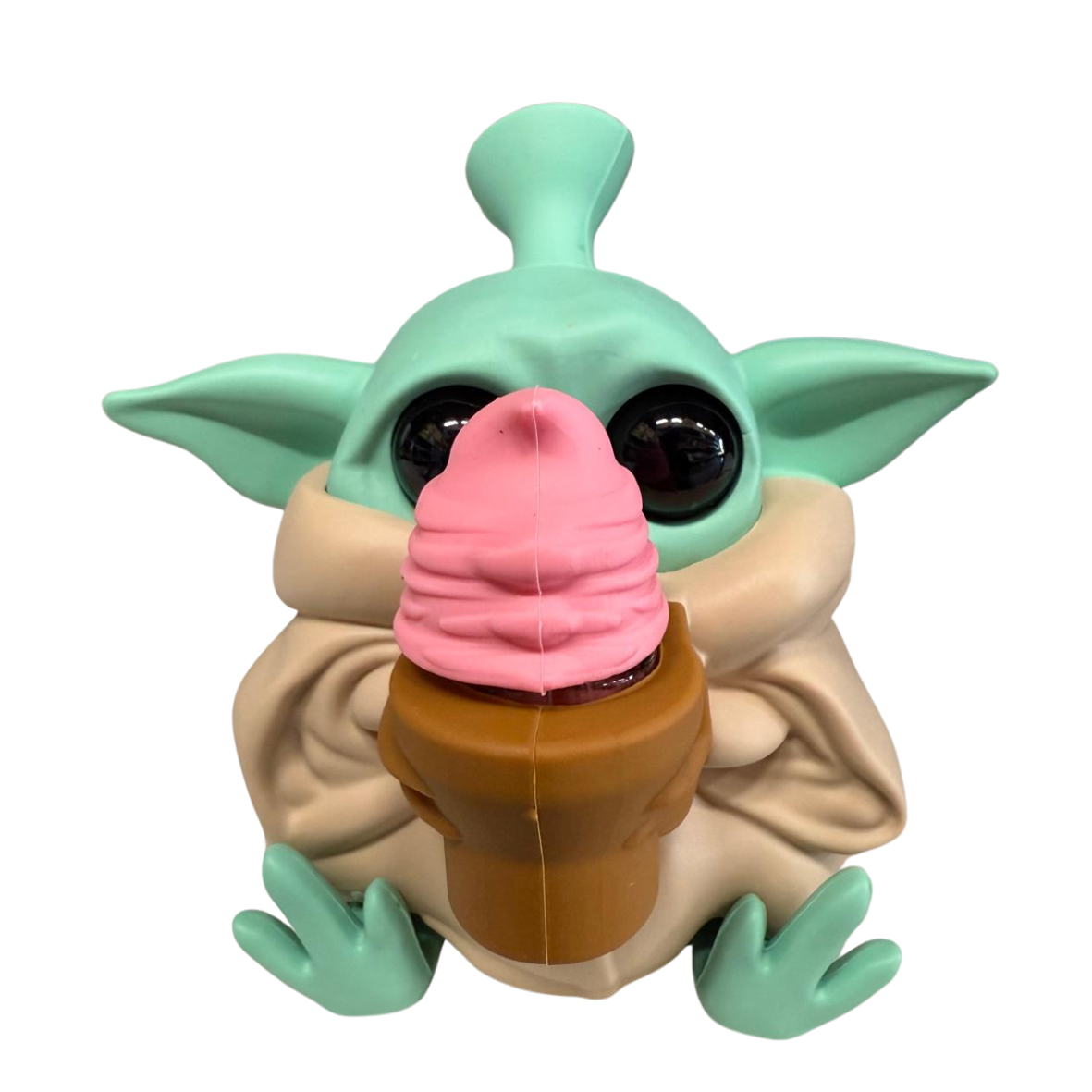 4.8'' Baby Yoda Silicone Water Pipe With Softy Ice cream