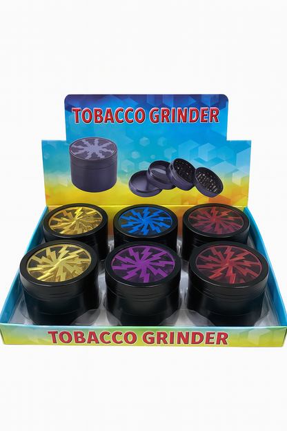 63MM 4-layer Grinder Herb  Crusher Spice Cutter with Lightning-Shaped Transparent