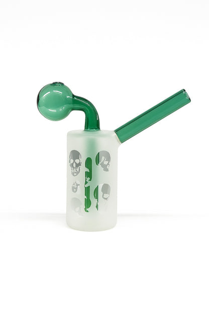 Assorted 4.5" Frost Glass Oil Burner Bubbler Pipe