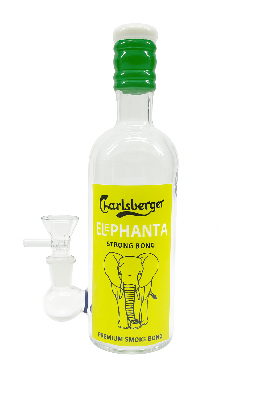 6″ Wine Bottle Design Glass Bong