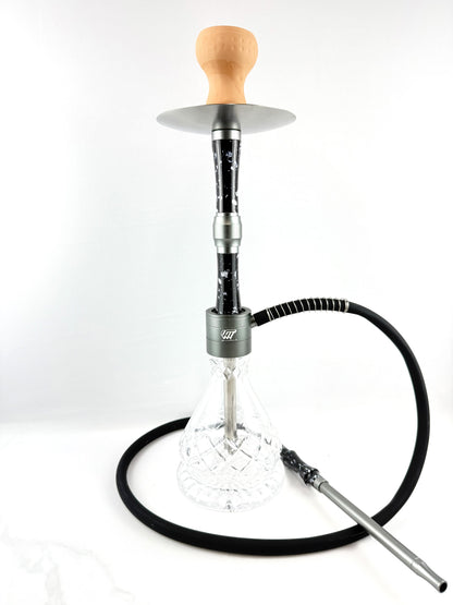 22" Mona Teardrop Grooved Glass Camo Design Body Single Hose Hookah