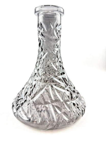 23" Mona Assorted Grooved Glass Base Multicolor Metal Body Single Hose Hookah