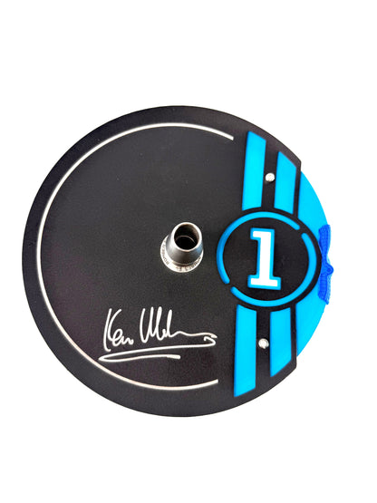 23" Mona Assorted Grooved Glass Base Metal Single Hose Hookah