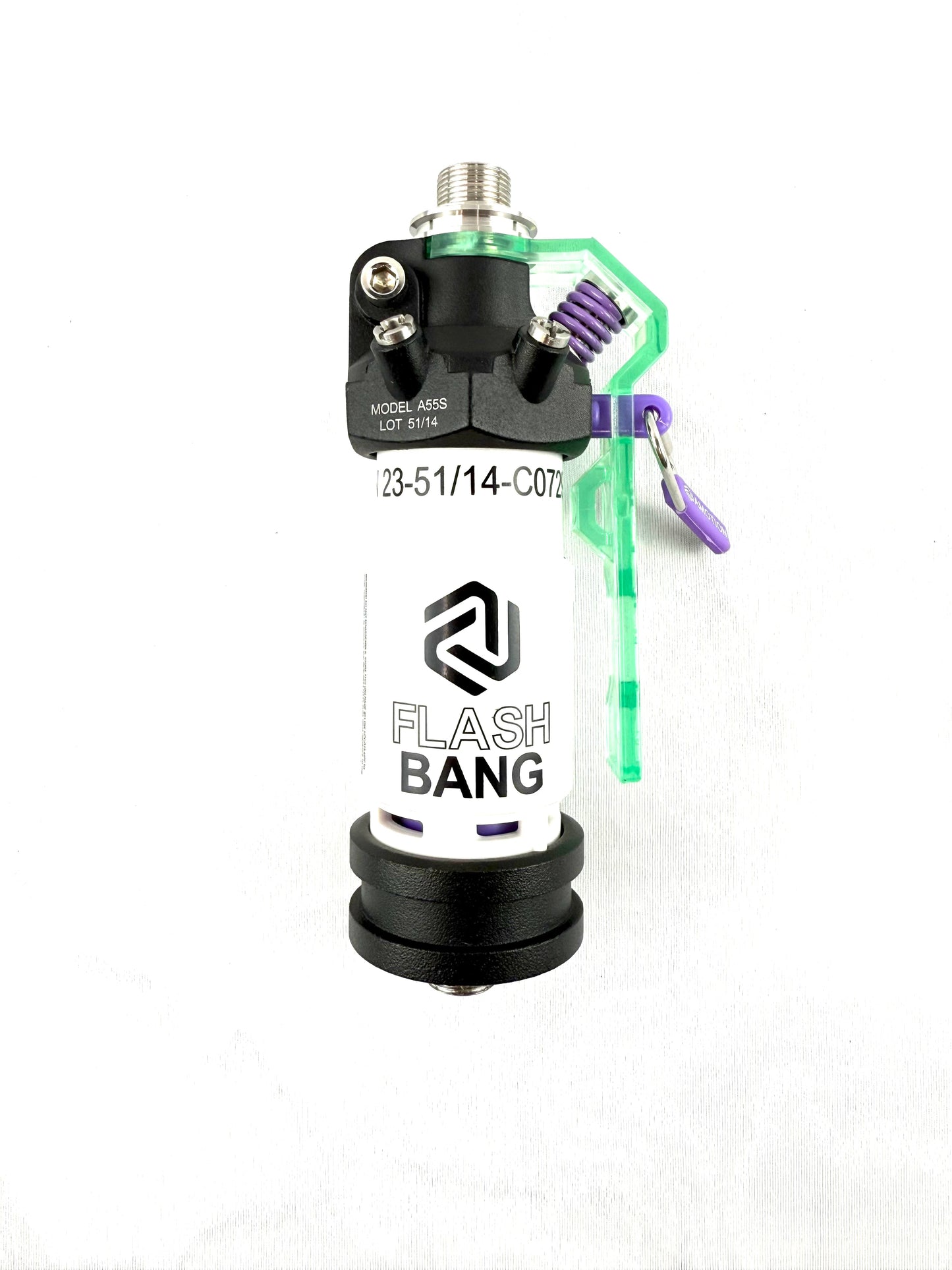 19" Flash Bang Clear Glass Base Single Hose Hookah