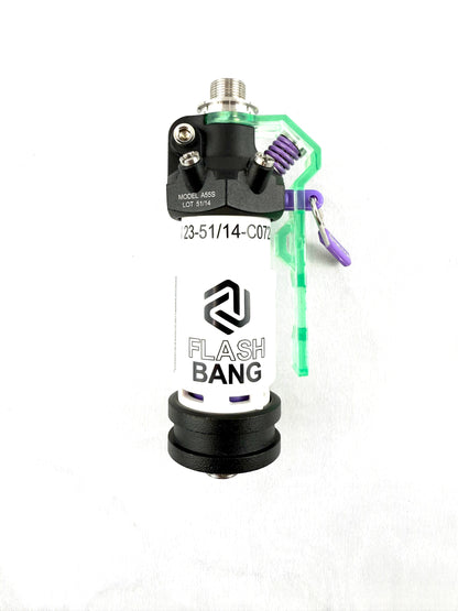 19" Flash Bang Clear Glass Base Single Hose Hookah