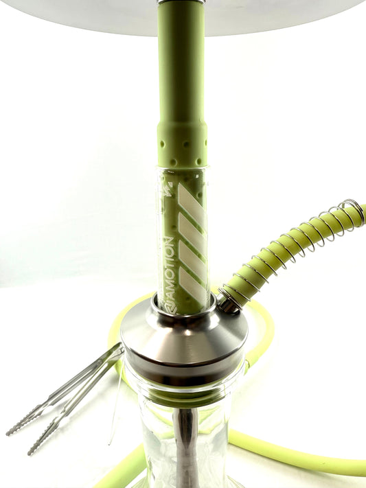 20" Mona Tapered Glass With Assorted Matt/Metal Color Body Single Hose Hookah