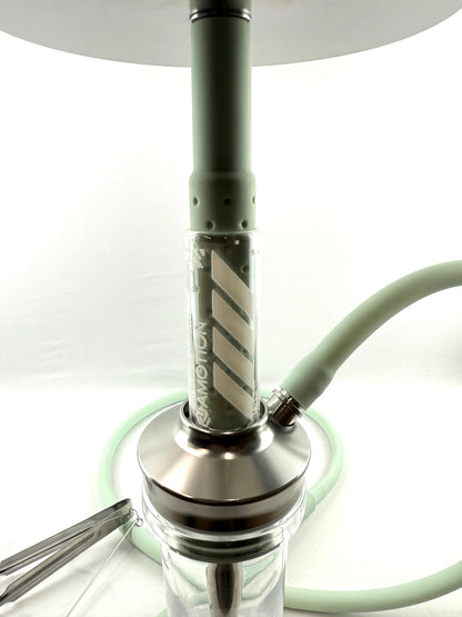20" Mona Tapered Glass With Assorted Matt/Metal Color Body Single Hose Hookah