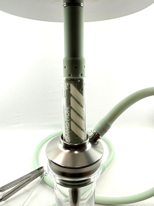 20" Mona Tapered Glass With Assorted Matt/Metal Color Body Single Hose Hookah