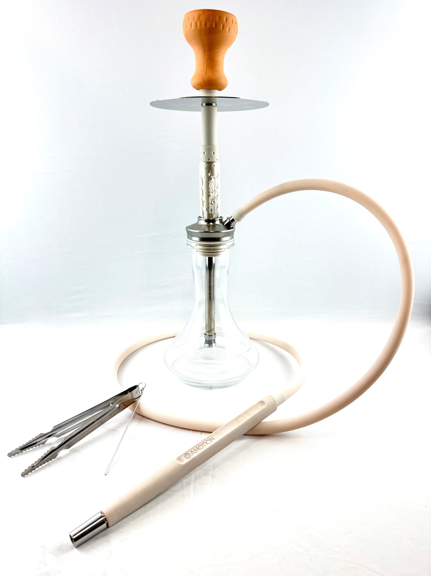 20" Mona Tapered Glass With Assorted Matt/Metal Color Body Single Hose Hookah