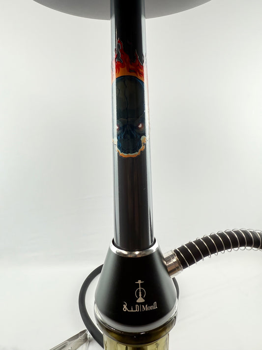 24" Mona Three Phased Conical Glass Base With Metal Body Single Hose Hookah
