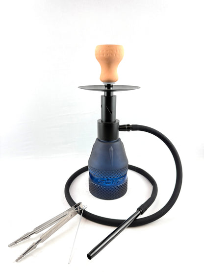 16" Mona Knurl Base Sleek Body Single Hose Hookah