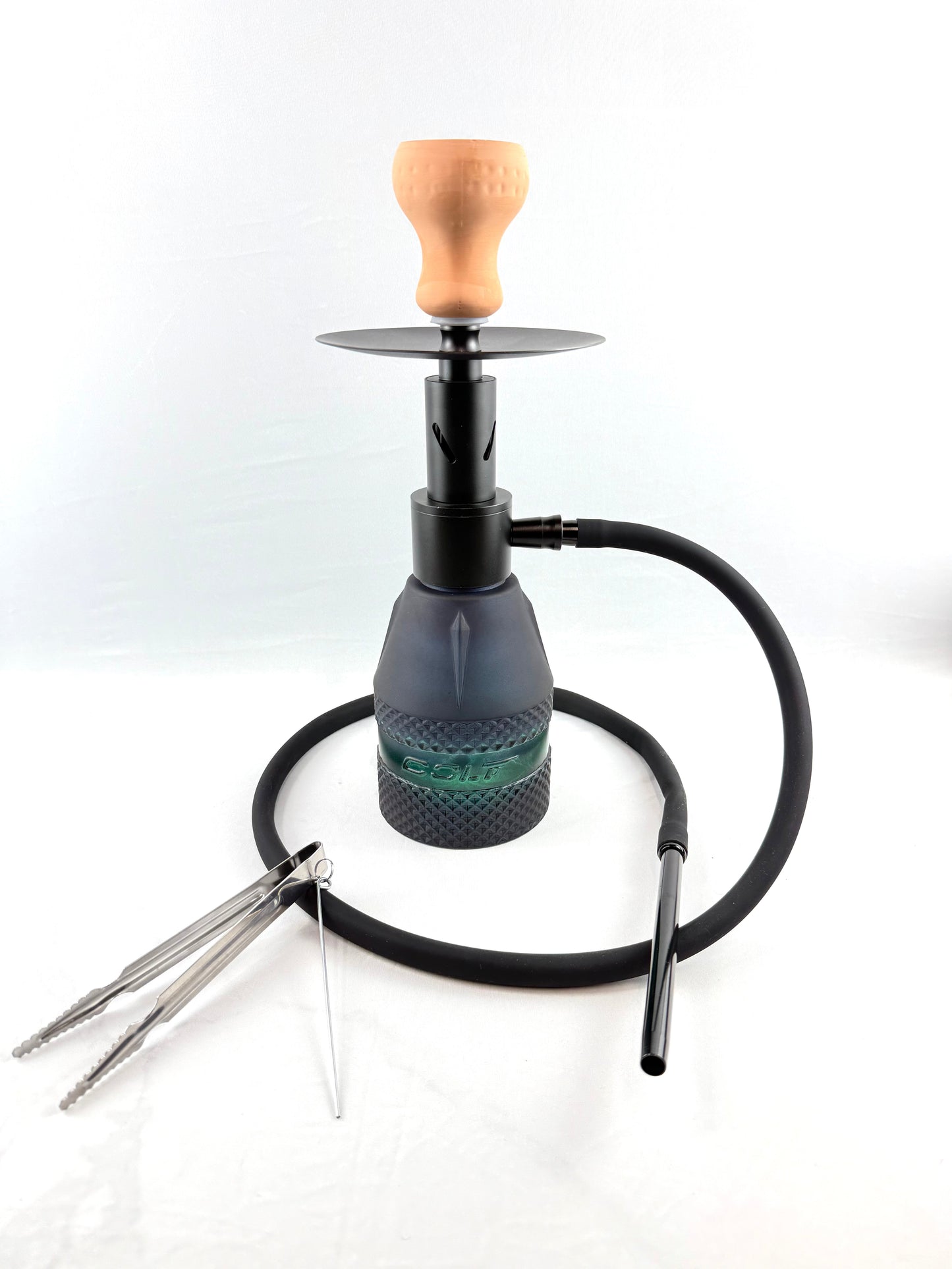 16" Mona Knurl Base Sleek Body Single Hose Hookah