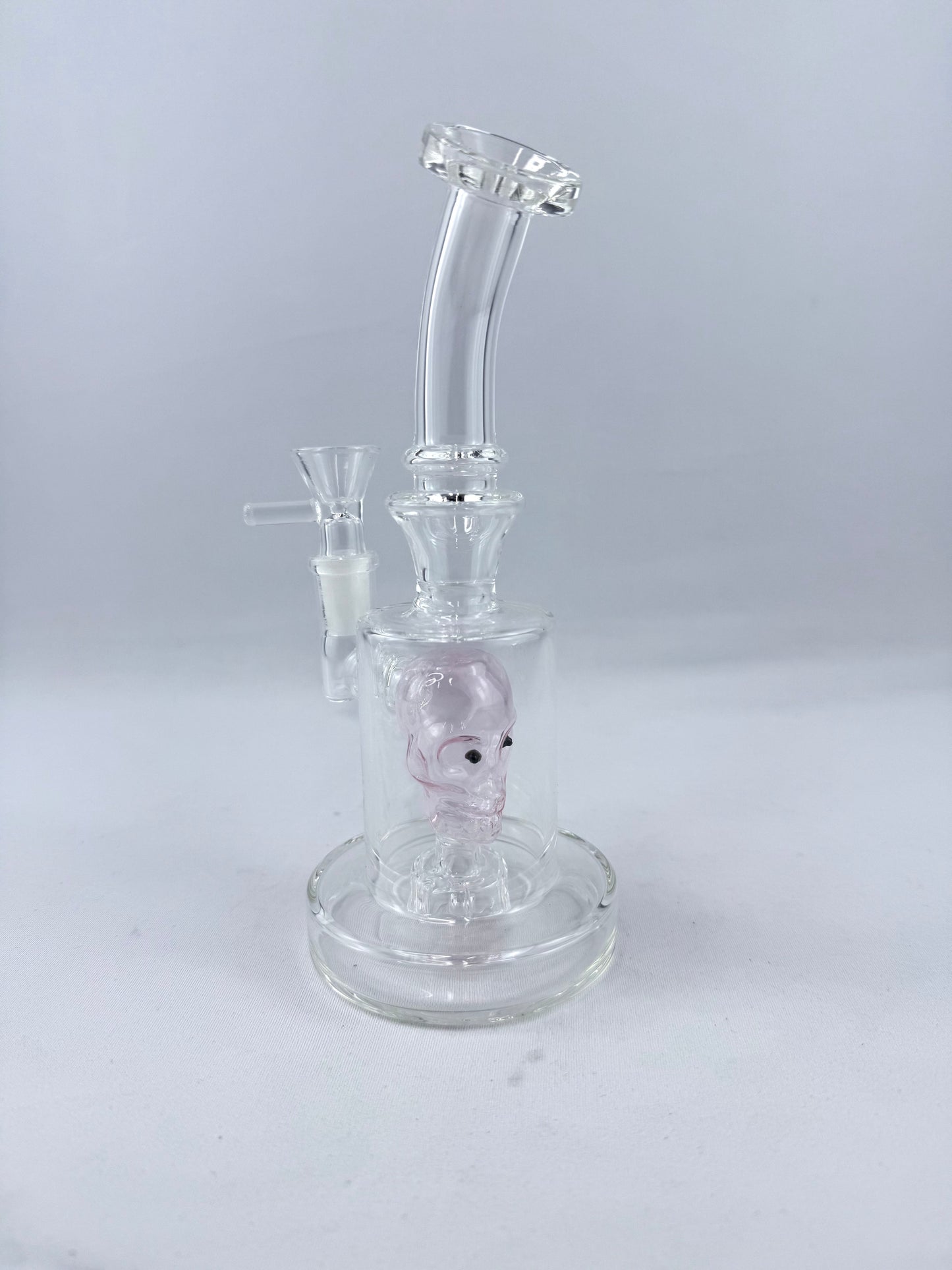 7.5" Assorted Skull Color Clear Bong