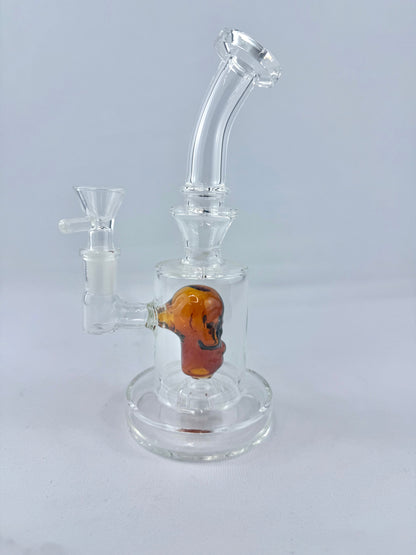 7.5" Assorted Skull Color Clear Bong