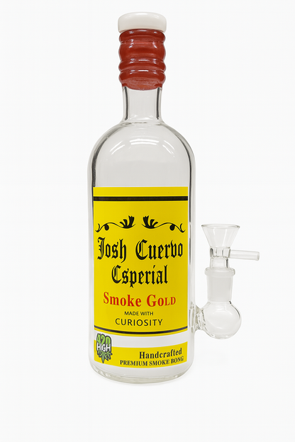 6″ Wine Bottle Design Glass Bong