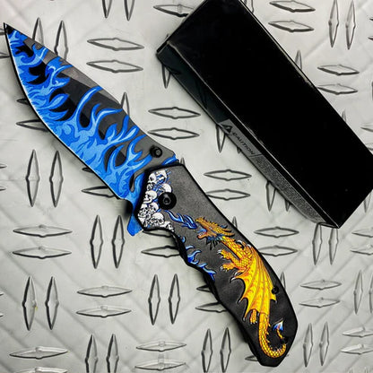 3" Blue Blade / Blue Dragon Handle