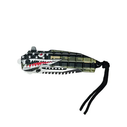3" Black Blade / Shark Handle