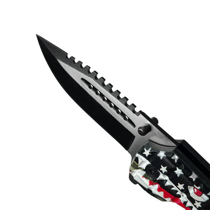 3" Black Blade / Shark Handle