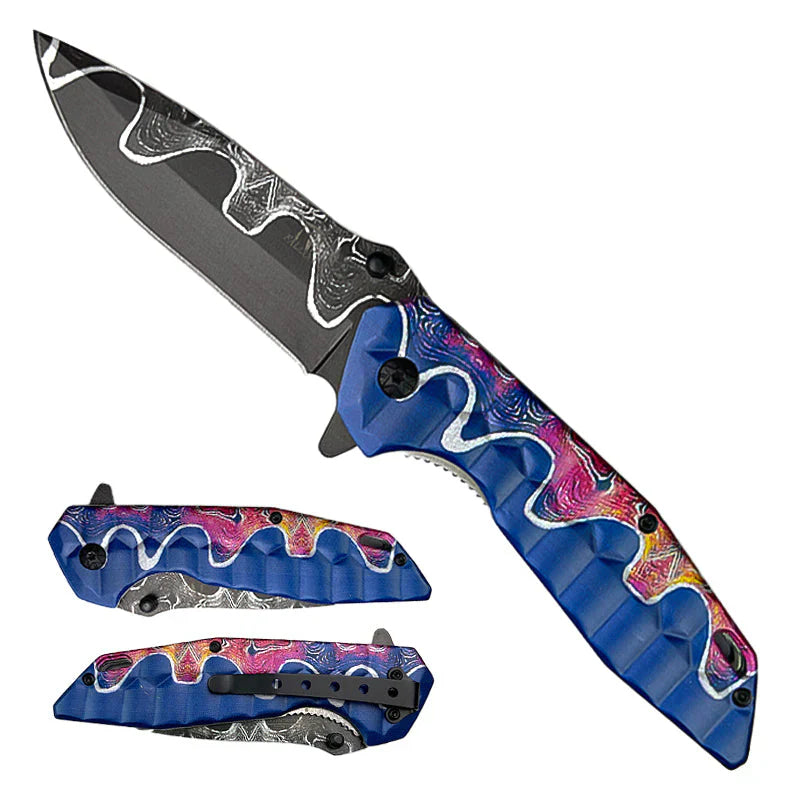 3 1/2" Black Blade/ Colorful Handle