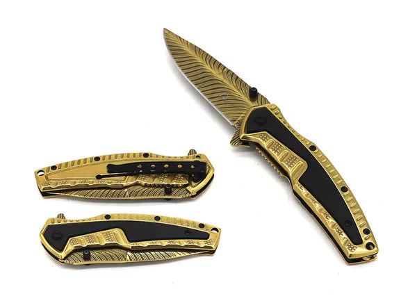 3" Gold Blade / Gold Handle