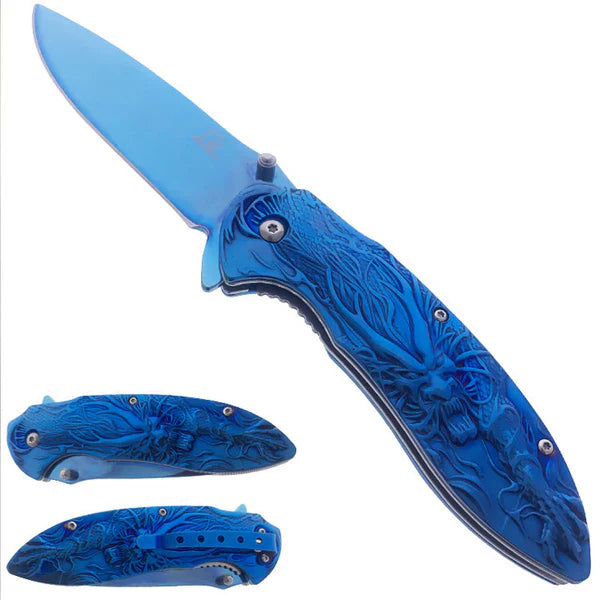 3" Blue Blade / Blue Dragon Handle