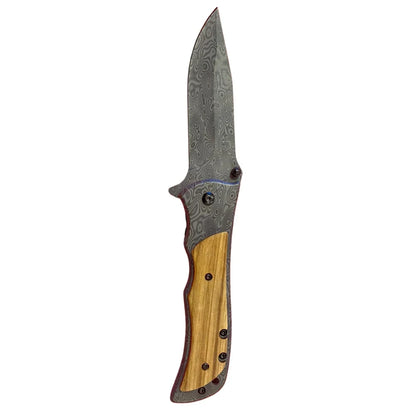 3" Demascus Blade / Wood Handle