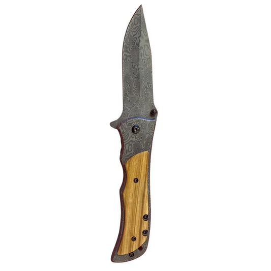 3" Demascus Blade / Wood Handle