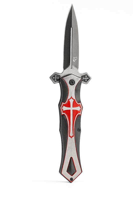 4" Black Blade / Cross Handle