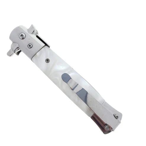 3 3/4" Black Blade / White Acrylic Handle