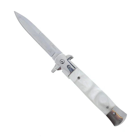 3 3/4" Black Blade / White Acrylic Handle