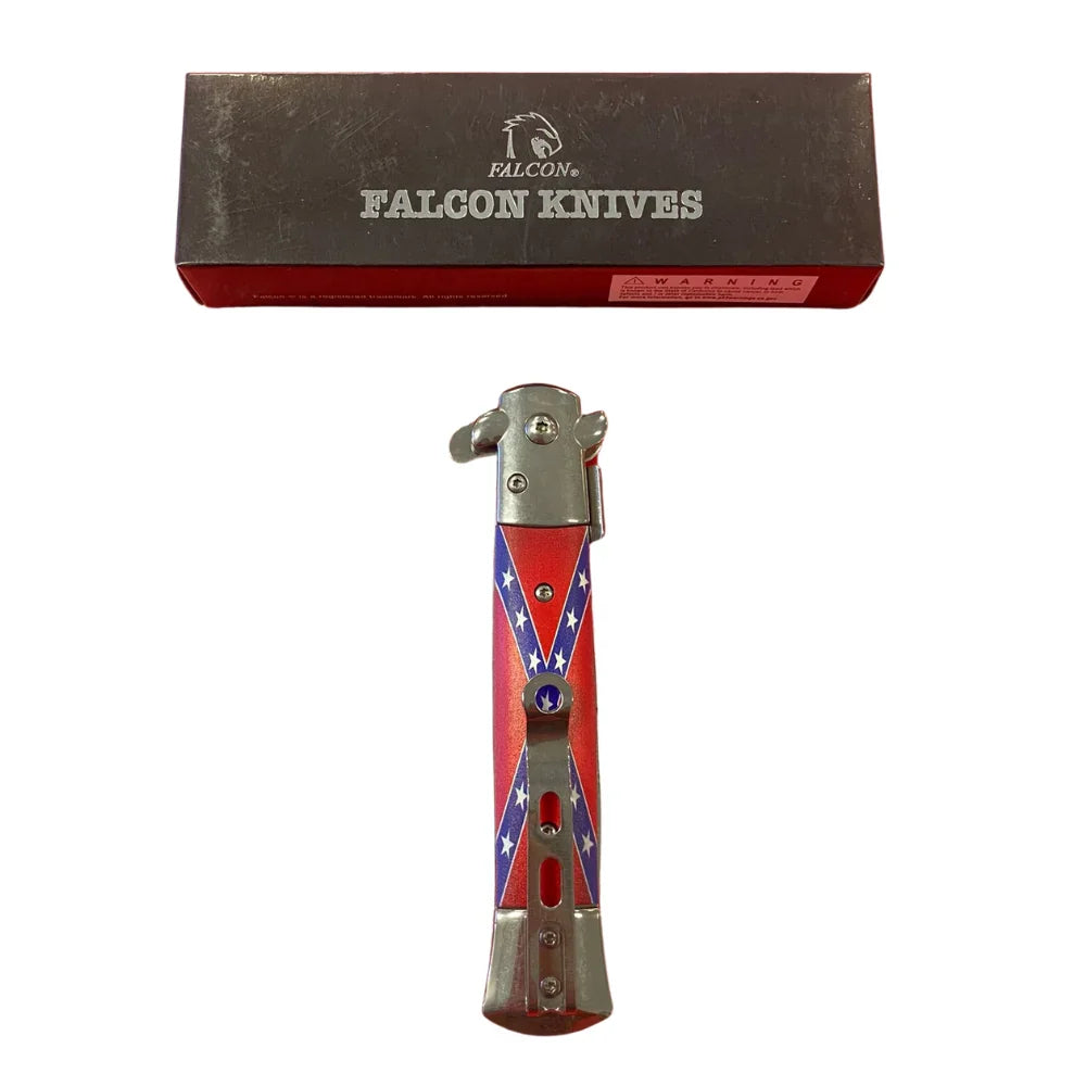 4" Silver Blade/ Confederate Flag Handle