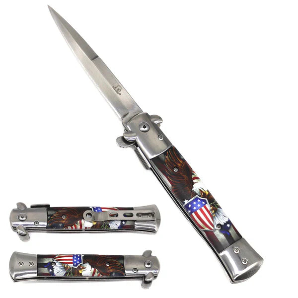 4" Silver Blade / Eagle Handle