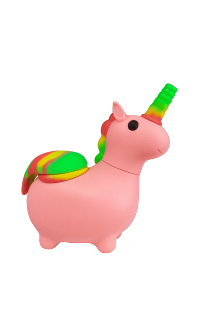 Unicorn Water Pipe with Glass Bowl Glass Pipe Silicone Pipe 