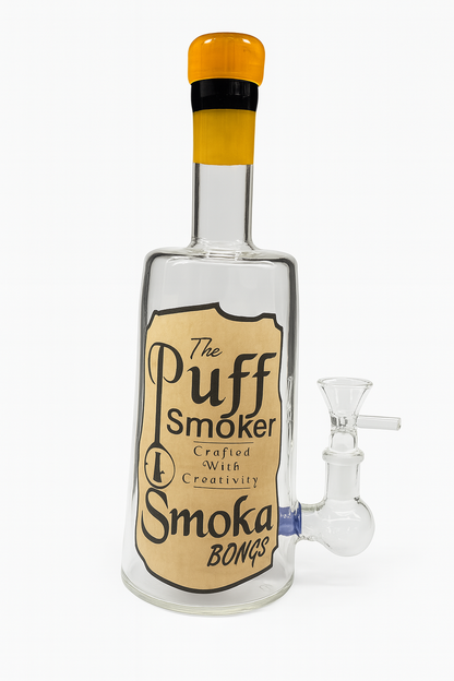 6″ Wine Bottle Design Glass Bong