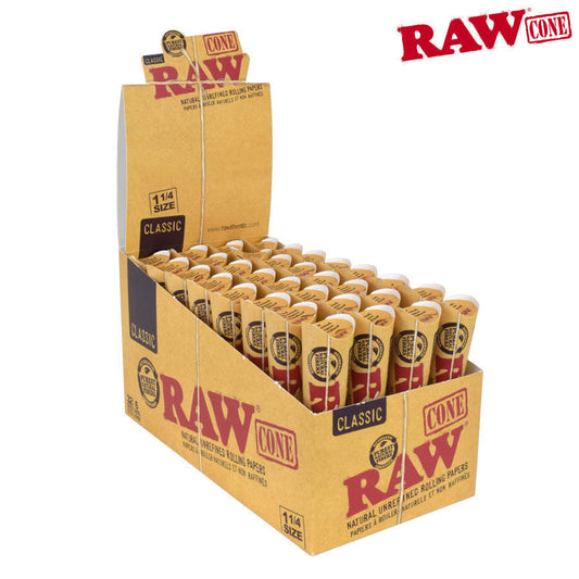 Raw Classic Cone 1'' 1/4- 6 pack