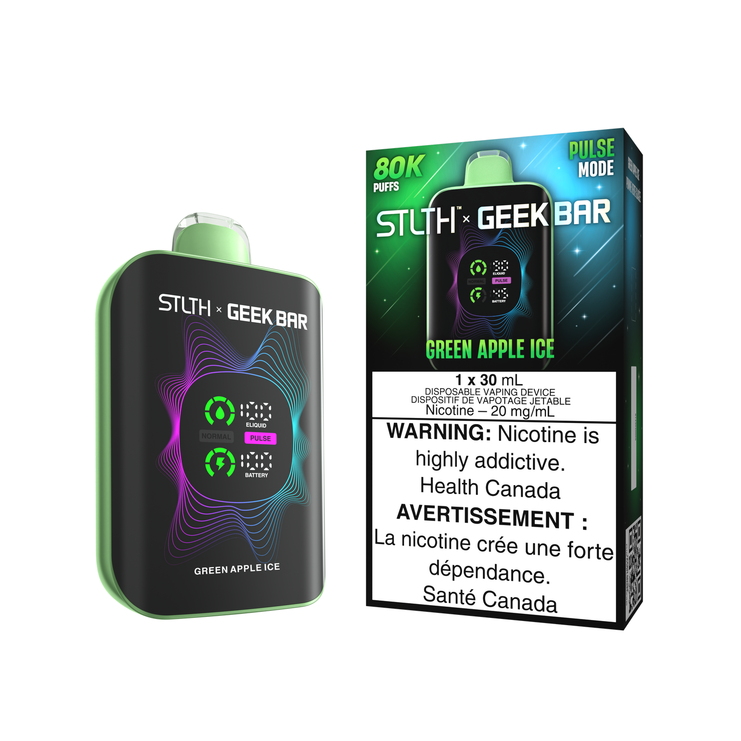 STLTH X GEEK BAR DISPOSABLE - GREEN APPLE ICE