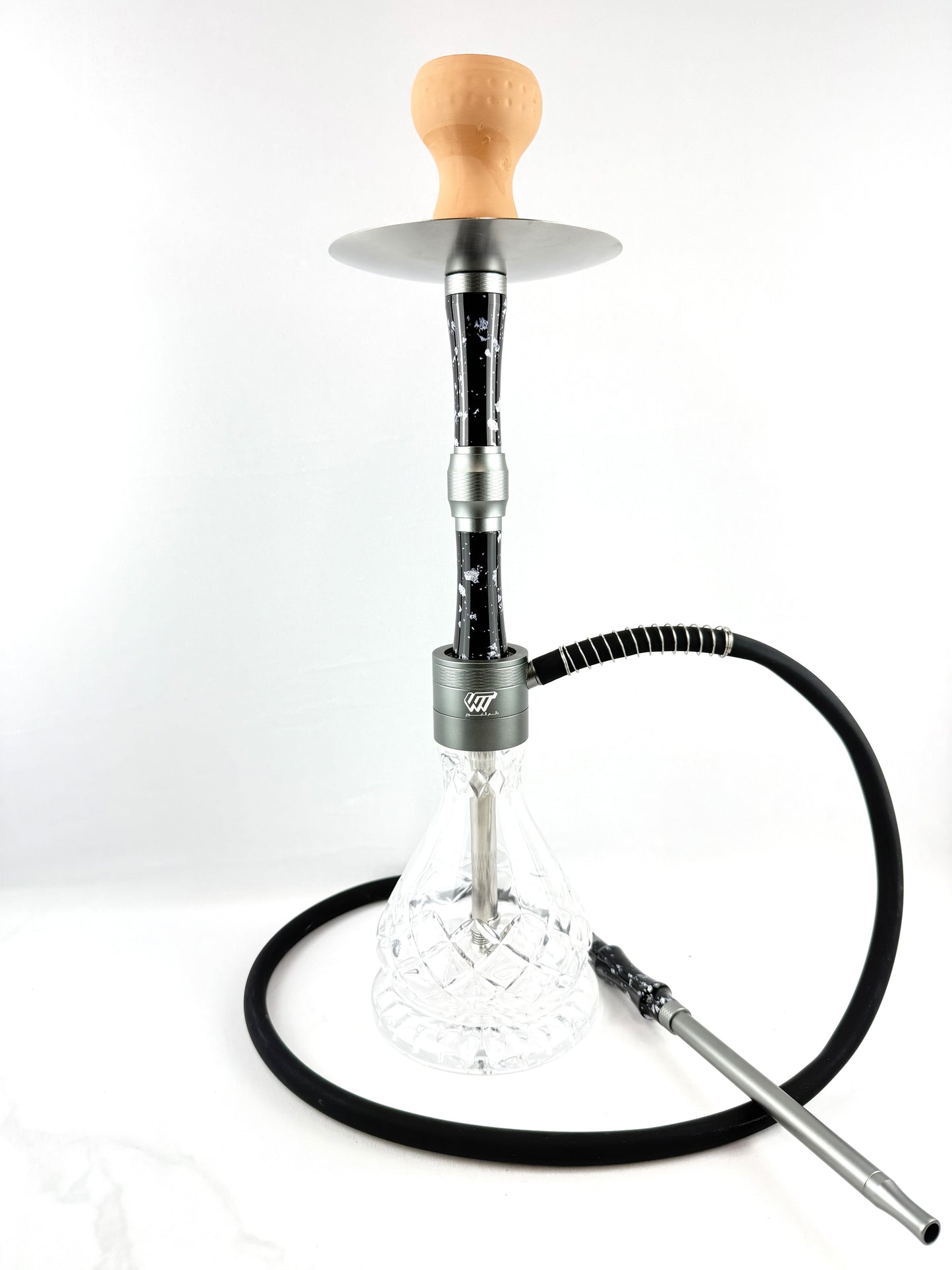 22" Mona Teardrop Grooved Glass Camo Design Body Single Hose Hookah