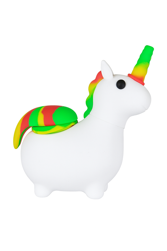 Unicorn Water Pipe with Glass Bowl Glass Pipe Silicone Pipe 