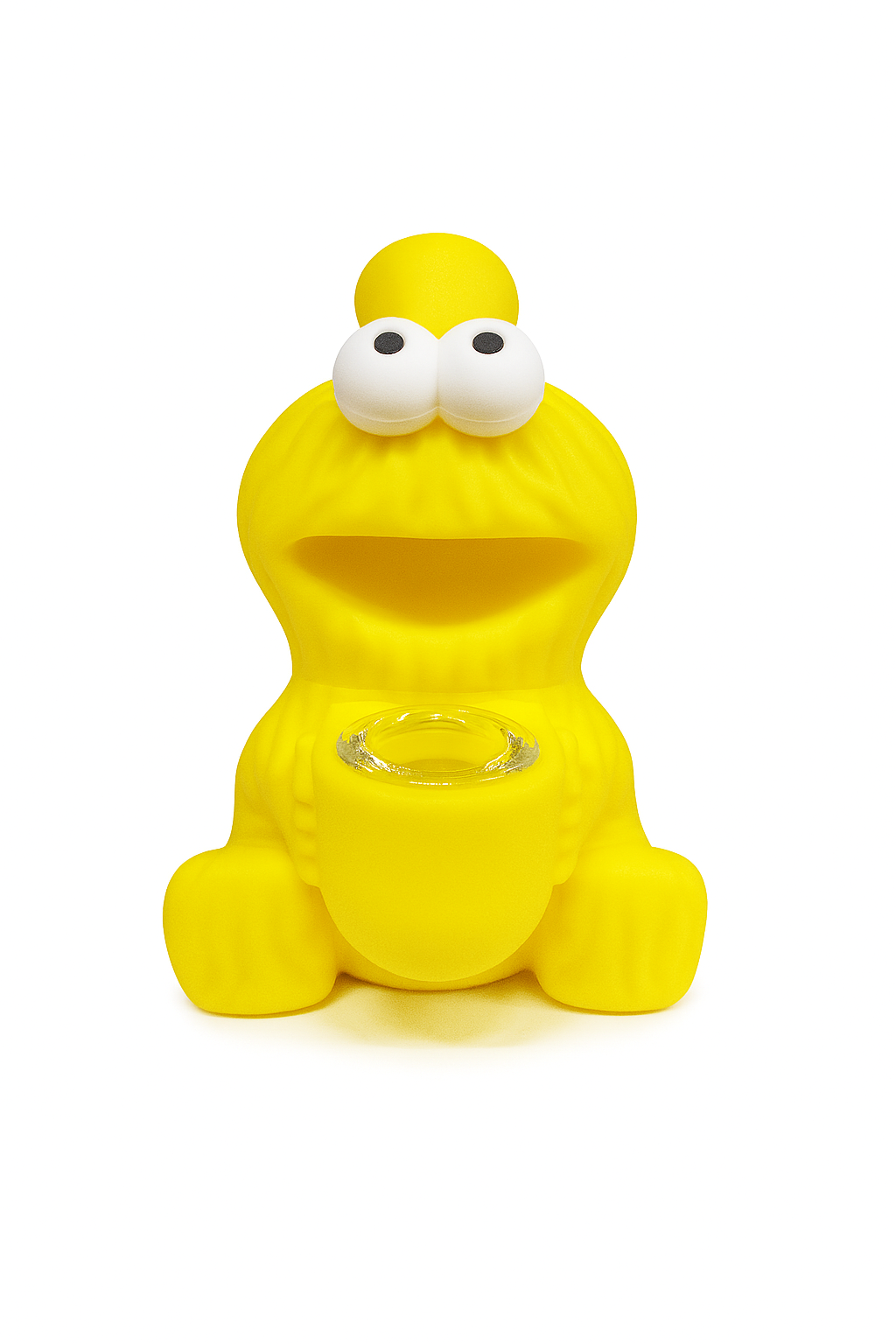4.5'' Cookie Monster Silicone Water Pipe with Glass Bowl