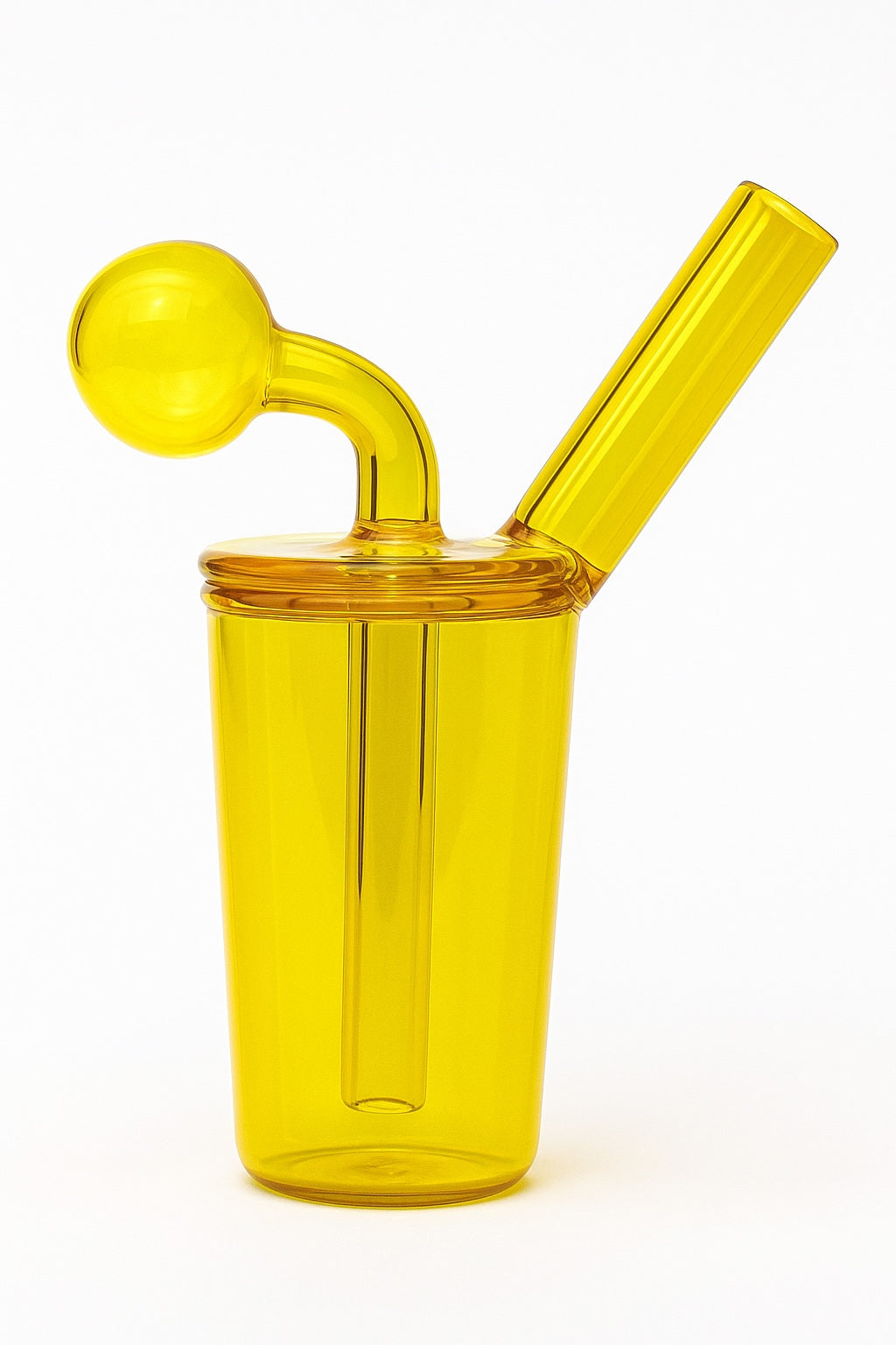 4" Cup Shaped Glass Oil Burner Bong