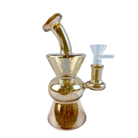 6.5" Assorted Electroplated Glass Bong