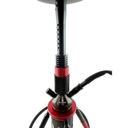 26" Mona Glass Cylindrical Base Single Hose with  Rocket Shaped Hookah