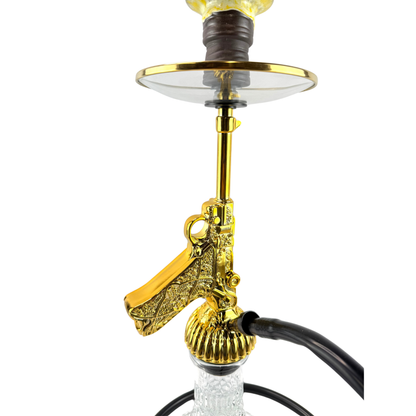 24" Hookah Set Revolver Shape Hookah with Full Shiny Diamonds