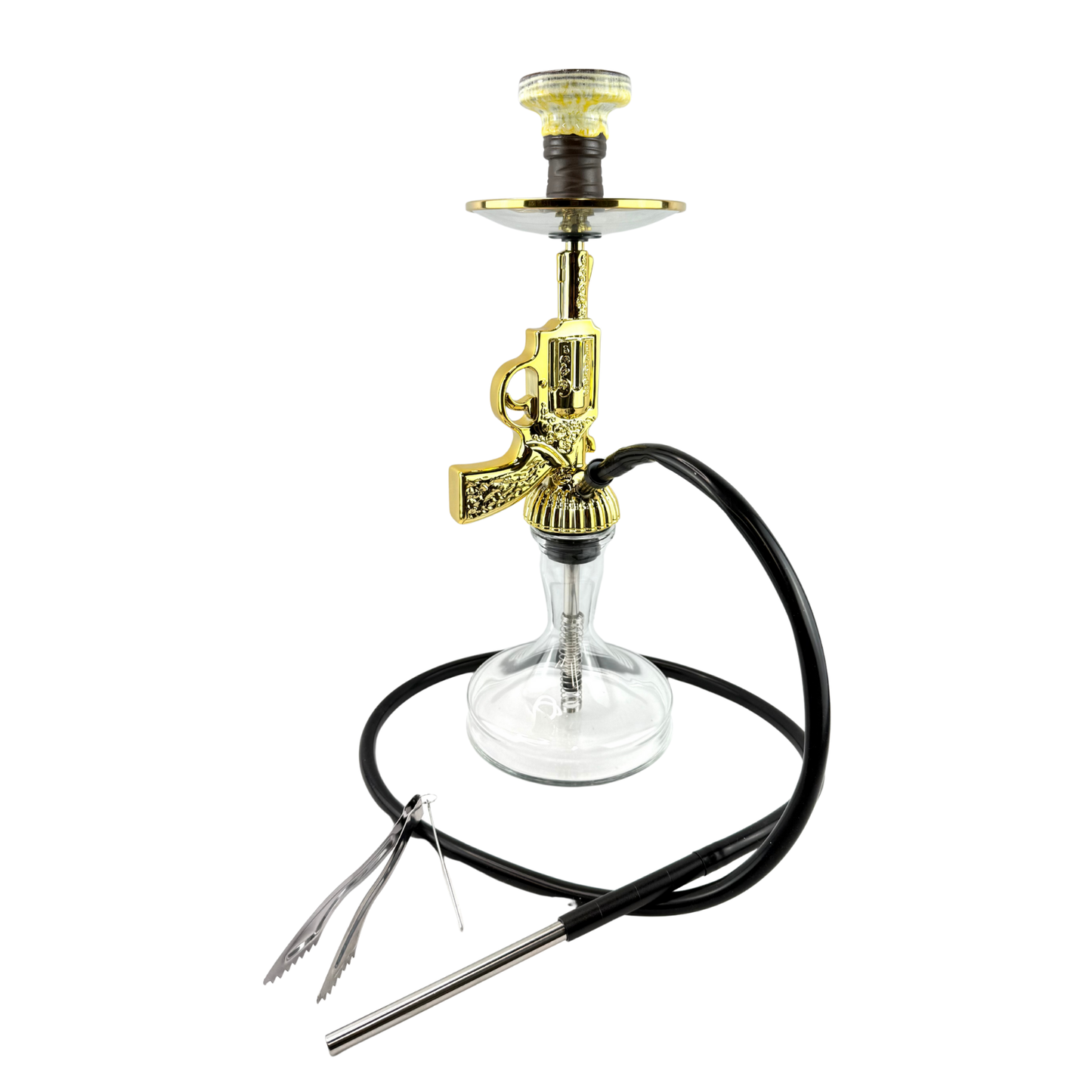 24" Hookah Set Hand Gun Shape Hookah with Full Shiny Diamonds