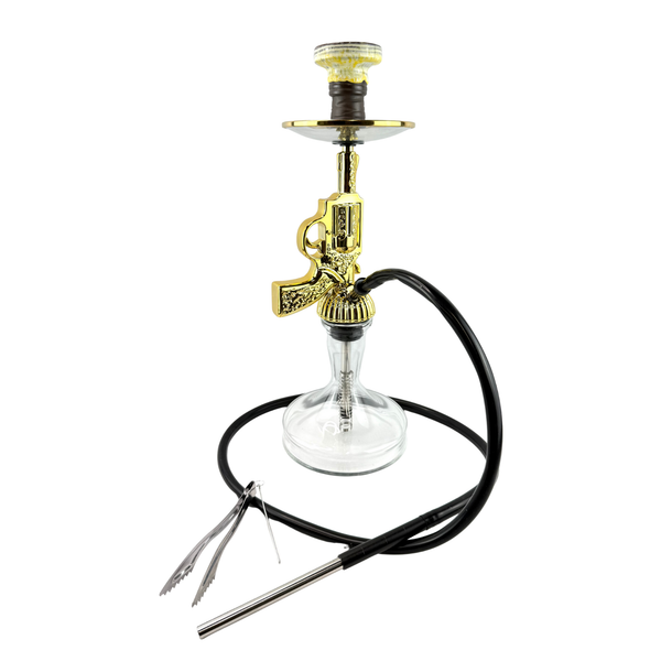 24" Hookah Set Hand Gun Shape Hookah with Full Shiny Diamonds