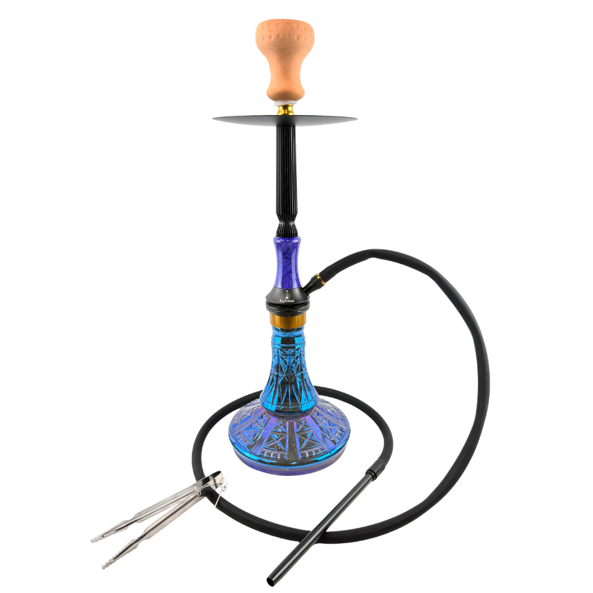 23" Mona Bohemian Style Glass Base Single Hose Hookah