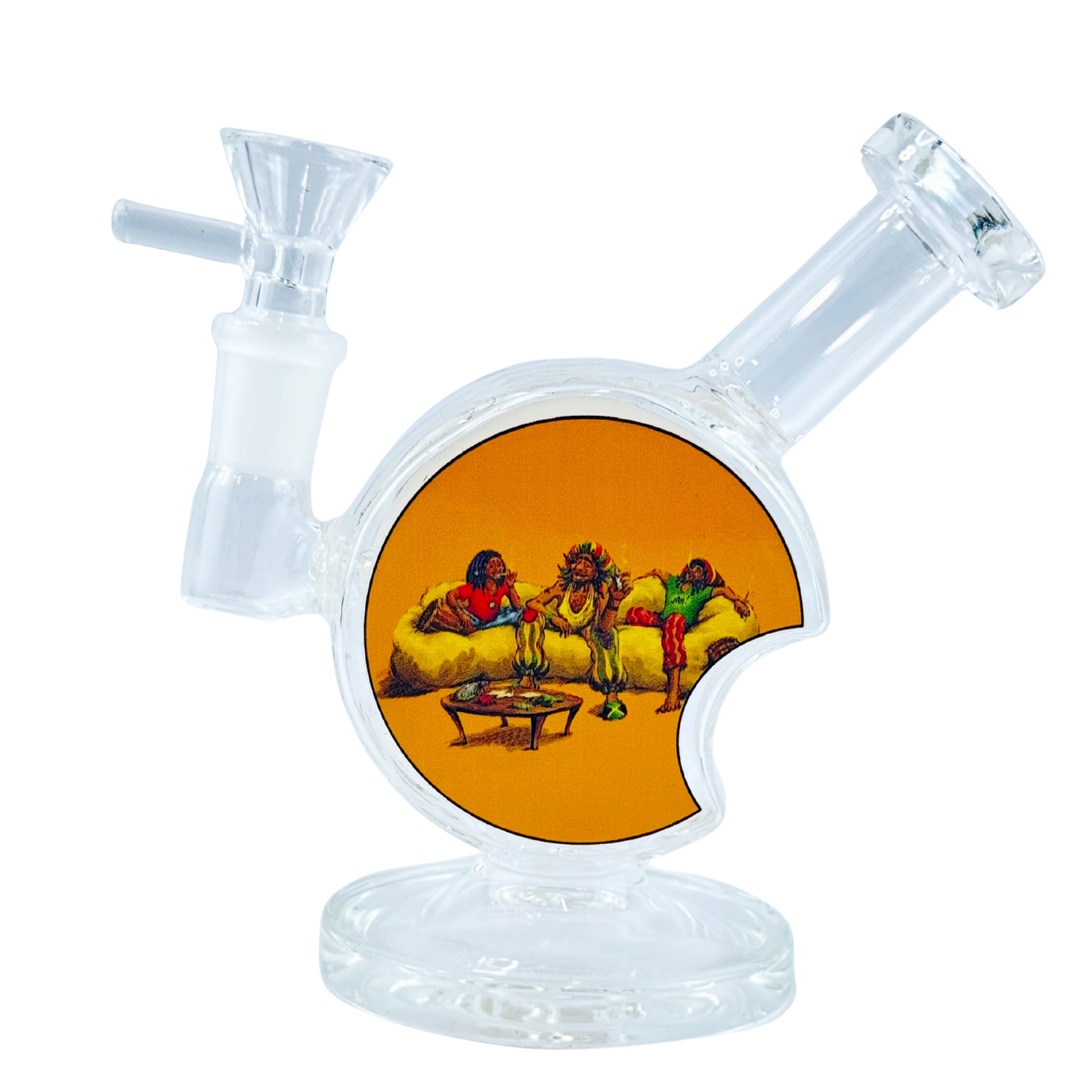 5" Glass Bong with Round Smoking Kit