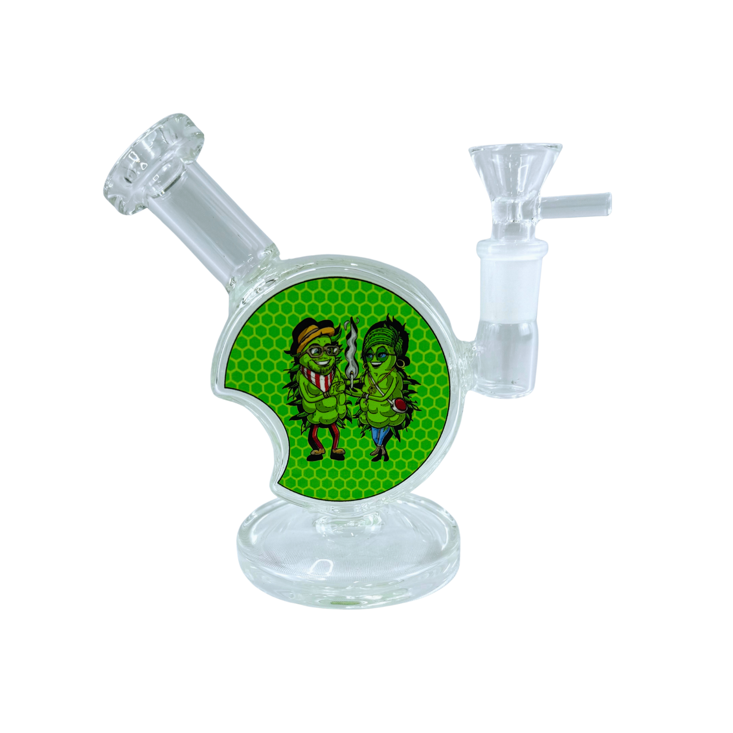 5" Glass Bong with Round Smoking Kit
