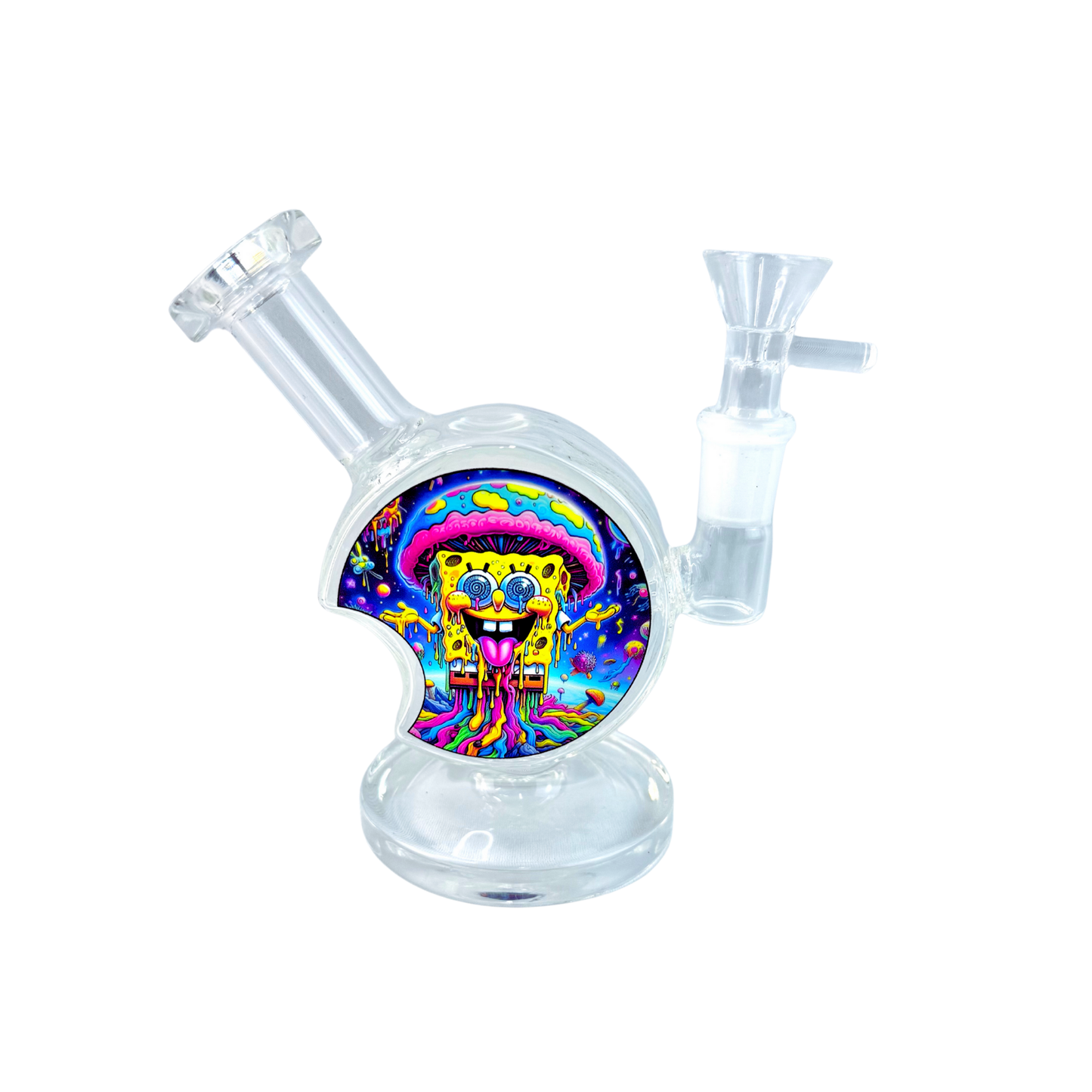 5" Glass Bong with Round Smoking Kit