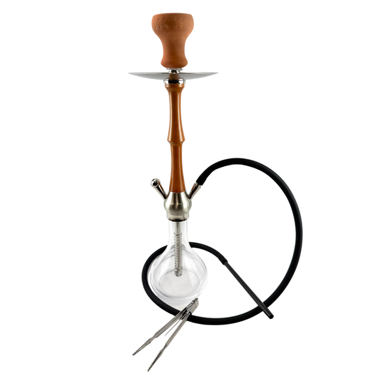 23" Silver Havana Teardrop Base Single Hose Hookah